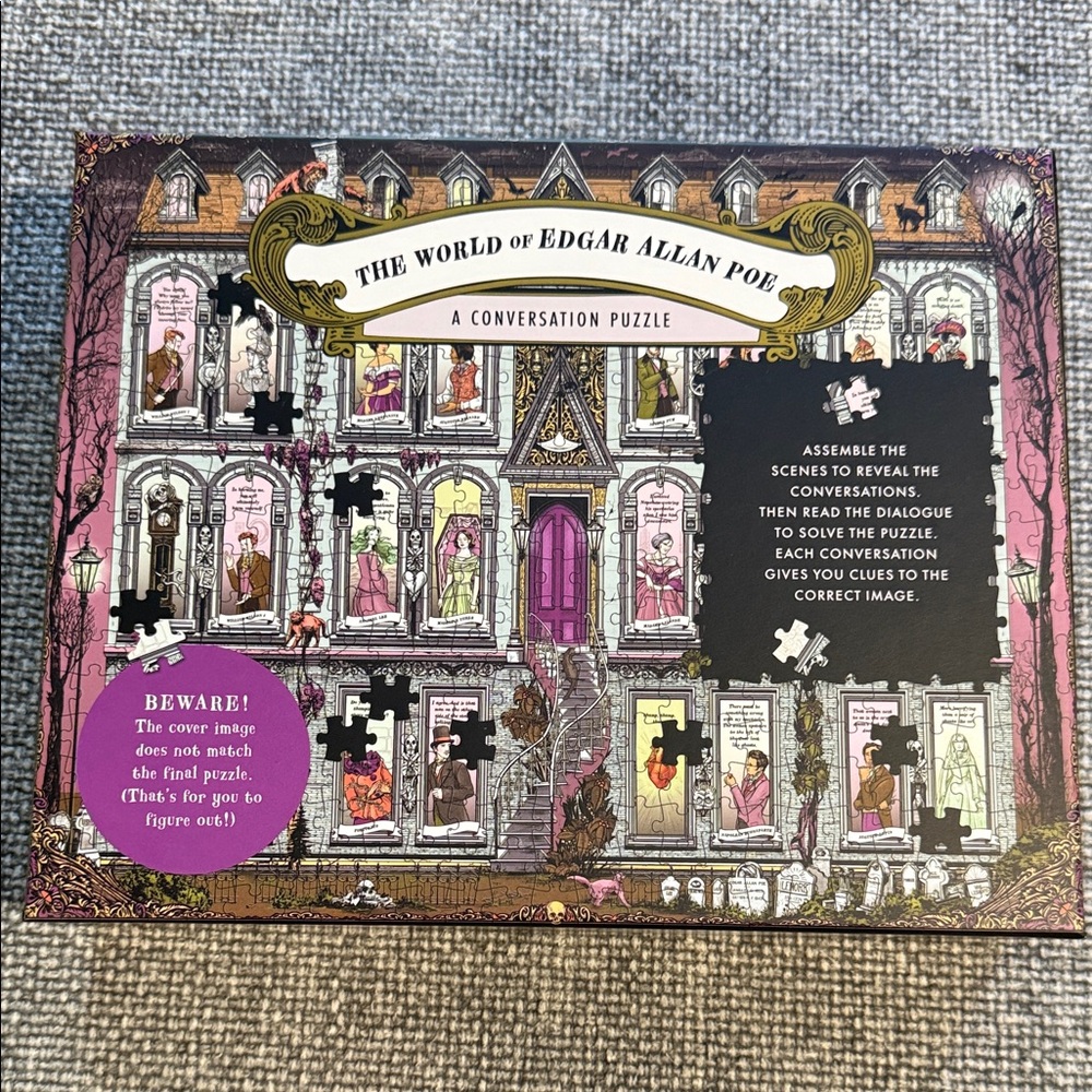 Edgar Allan Poe Conversation Puzzle - Multicolor